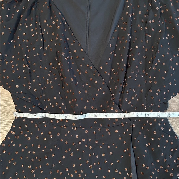 Madewell Cape-Sleeve Mini Dress in Metallic Dots - Picture 10 of 11